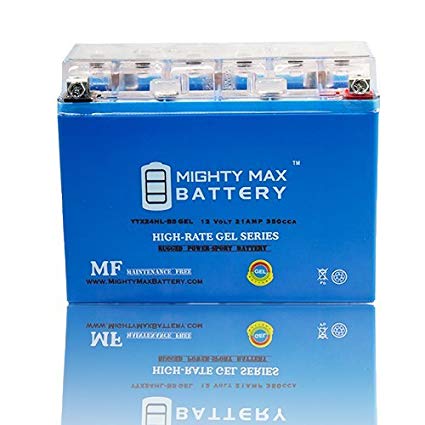 Mighty Max Battery YTX24HL-BS 12V 21AH GEL Battery for SkiDoo Kawasaki Polaris Snowmobile brand product
