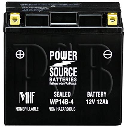 GT14B-4, YT14B-BS, YT14B-4, PT14B-4, UT14B-4, XTA14B-BS Replacement Battery 180cca High Performance WP14B-4 Sealed AGM for Yamaha, Hyosung Motorcycles
