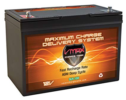 VMAXMB127 AGM Deep Cycle Group 27 Battery Replacement for E-Car E-Caddy 12V 100Ah Golf Cart Battery