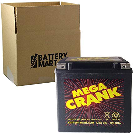 BatteryMart Mega Crank MTX-30L AGM Maintenance Free Battery
