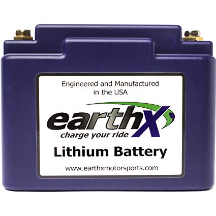 EarthX ETX12A Eco-Friendly Lithium Motorcycle Battery with Built-in Battery Management System