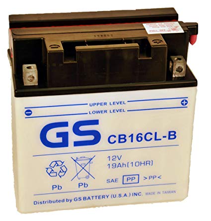 CB16CL-B with Acid Pack by GS BATTERY, a subsidiary of GS YUASA; The World's Leading Manufacturer of Powersports Batteries